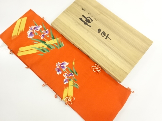 綴れ杜若模様織出し鏡掛け